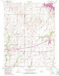 Lebo NW Kansas Historical topographic map, 1:24000 scale, 7.5 X 7.5 Minute, Year 1957