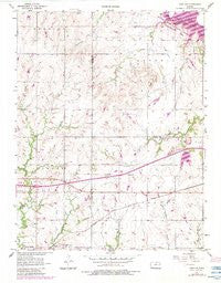 Lebo NW Kansas Historical topographic map, 1:24000 scale, 7.5 X 7.5 Minute, Year 1957