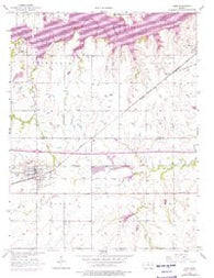 Lebo Kansas Historical topographic map, 1:24000 scale, 7.5 X 7.5 Minute, Year 1957