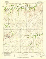 Lebo Kansas Historical topographic map, 1:24000 scale, 7.5 X 7.5 Minute, Year 1957