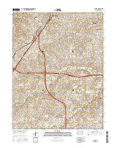Lenexa Kansas Current topographic map, 1:24000 scale, 7.5 X 7.5 Minute, Year 2015