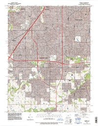 Lenexa Kansas Historical topographic map, 1:24000 scale, 7.5 X 7.5 Minute, Year 1991
