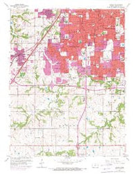 Lenexa Kansas Historical topographic map, 1:24000 scale, 7.5 X 7.5 Minute, Year 1963