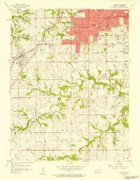 Lenexa Kansas Historical topographic map, 1:24000 scale, 7.5 X 7.5 Minute, Year 1957