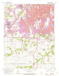 Lenexa Kansas Historical topographic map, 1:24000 scale, 7.5 X 7.5 Minute, Year 1963