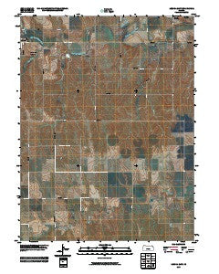 Lenora East Kansas Historical topographic map, 1:24000 scale, 7.5 X 7.5 Minute, Year 2009