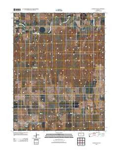Lenora East Kansas Historical topographic map, 1:24000 scale, 7.5 X 7.5 Minute, Year 2012