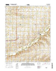 Leon Kansas Current topographic map, 1:24000 scale, 7.5 X 7.5 Minute, Year 2015