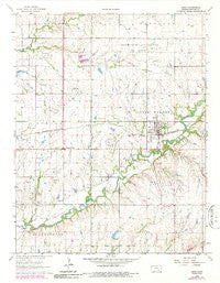 Leon Kansas Historical topographic map, 1:24000 scale, 7.5 X 7.5 Minute, Year 1963