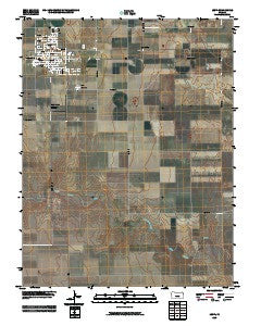 Leoti Kansas Historical topographic map, 1:24000 scale, 7.5 X 7.5 Minute, Year 2010