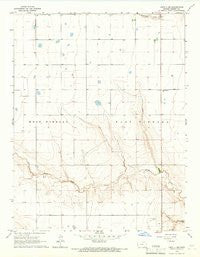 Leoti 3 NE Kansas Historical topographic map, 1:24000 scale, 7.5 X 7.5 Minute, Year 1965