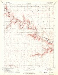 Leoti NW Kansas Historical topographic map, 1:24000 scale, 7.5 X 7.5 Minute, Year 1970