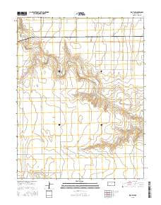 Leoti NW Kansas Current topographic map, 1:24000 scale, 7.5 X 7.5 Minute, Year 2015