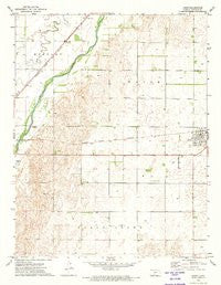 Lewis Kansas Historical topographic map, 1:24000 scale, 7.5 X 7.5 Minute, Year 1972
