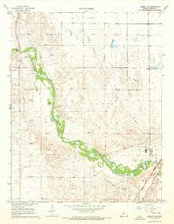 Liberal NE Kansas Historical topographic map, 1:24000 scale, 7.5 X 7.5 Minute, Year 1968