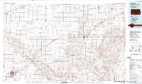 Liberal Kansas Historical topographic map, 1:100000 scale, 30 X 60 Minute, Year 1985