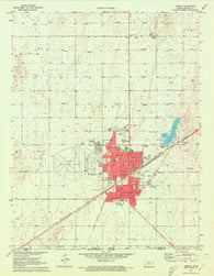 Liberal Kansas Historical topographic map, 1:24000 scale, 7.5 X 7.5 Minute, Year 1971