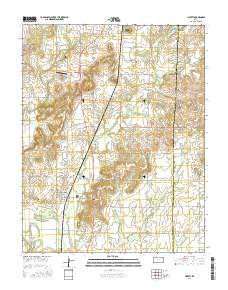 Liberty Kansas Current topographic map, 1:24000 scale, 7.5 X 7.5 Minute, Year 2016