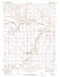 Liebenthal Kansas Historical topographic map, 1:24000 scale, 7.5 X 7.5 Minute, Year 1968