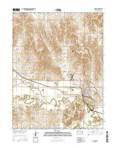 Lincoln Kansas Current topographic map, 1:24000 scale, 7.5 X 7.5 Minute, Year 2016