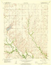 Lincolnville SW Kansas Historical topographic map, 1:24000 scale, 7.5 X 7.5 Minute, Year 1957