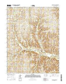 Lincolnville NE Kansas Current topographic map, 1:24000 scale, 7.5 X 7.5 Minute, Year 2015