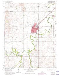 Lindsborg Kansas Historical topographic map, 1:24000 scale, 7.5 X 7.5 Minute, Year 1965