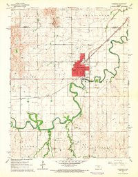 Lindsborg Kansas Historical topographic map, 1:24000 scale, 7.5 X 7.5 Minute, Year 1965