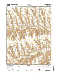 Long Draw North Kansas Current topographic map, 1:24000 scale, 7.5 X 7.5 Minute, Year 2015