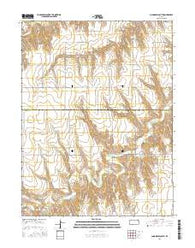 Long Draw South Kansas Current topographic map, 1:24000 scale, 7.5 X 7.5 Minute, Year 2015