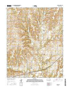Longton Kansas Current topographic map, 1:24000 scale, 7.5 X 7.5 Minute, Year 2015
