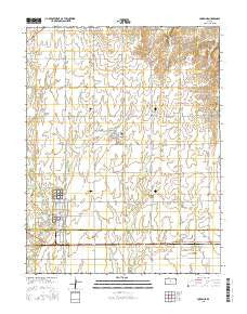 Lorraine Kansas Current topographic map, 1:24000 scale, 7.5 X 7.5 Minute, Year 2015