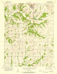Louisburg Kansas Historical topographic map, 1:24000 scale, 7.5 X 7.5 Minute, Year 1957