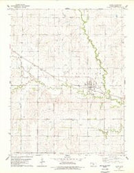Lucas Kansas Historical topographic map, 1:24000 scale, 7.5 X 7.5 Minute, Year 1978