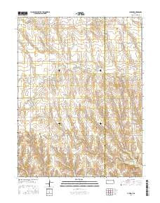 Lucerne Kansas Current topographic map, 1:24000 scale, 7.5 X 7.5 Minute, Year 2015