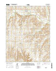 Luray Kansas Current topographic map, 1:24000 scale, 7.5 X 7.5 Minute, Year 2015