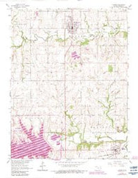 Lyndon Kansas Historical topographic map, 1:24000 scale, 7.5 X 7.5 Minute, Year 1965