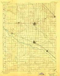 Lyons Kansas Historical topographic map, 1:125000 scale, 30 X 30 Minute, Year 1894