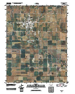 Lyons Kansas Historical topographic map, 1:24000 scale, 7.5 X 7.5 Minute, Year 2009