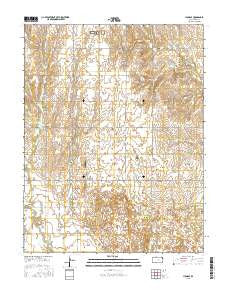 Lyons SE Kansas Current topographic map, 1:24000 scale, 7.5 X 7.5 Minute, Year 2015