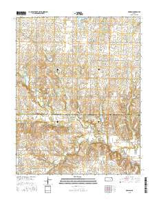 Madison Kansas Current topographic map, 1:24000 scale, 7.5 X 7.5 Minute, Year 2015