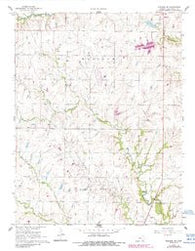 Madison SW Kansas Historical topographic map, 1:24000 scale, 7.5 X 7.5 Minute, Year 1967
