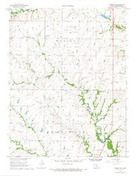 Madison SW Kansas Historical topographic map, 1:24000 scale, 7.5 X 7.5 Minute, Year 1967