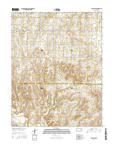 Madison NE Kansas Current topographic map, 1:24000 scale, 7.5 X 7.5 Minute, Year 2015