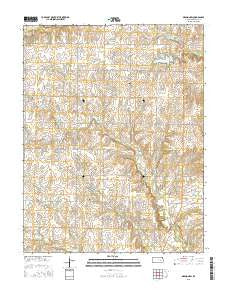 Madison SW Kansas Current topographic map, 1:24000 scale, 7.5 X 7.5 Minute, Year 2015
