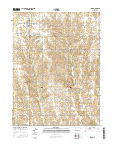 Mahaska Kansas Current topographic map, 1:24000 scale, 7.5 X 7.5 Minute, Year 2015