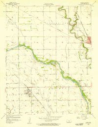 Maize Kansas Historical topographic map, 1:24000 scale, 7.5 X 7.5 Minute, Year 1956