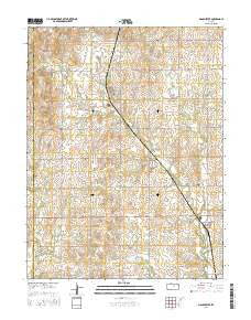 Manchester Kansas Current topographic map, 1:24000 scale, 7.5 X 7.5 Minute, Year 2016