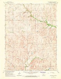 Manchester NW Kansas Historical topographic map, 1:24000 scale, 7.5 X 7.5 Minute, Year 1965