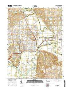 Manhattan Kansas Current topographic map, 1:24000 scale, 7.5 X 7.5 Minute, Year 2016